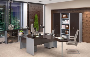 Комплект офисной мебели IMAGO три стола, 2 шкафа, стеллаж, тумба во Владивостоке - предосмотр 3